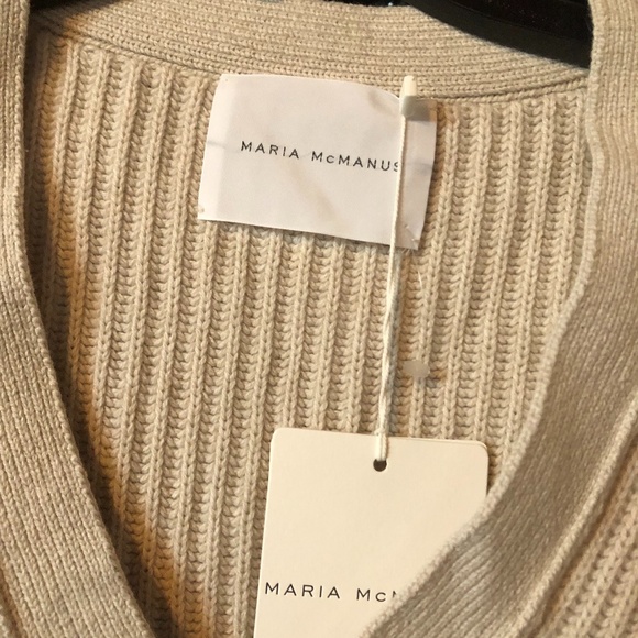 Maria McManus fisherman cashmere rib deep v neck sweater crema NO OFFERS - Picture 10 of 10